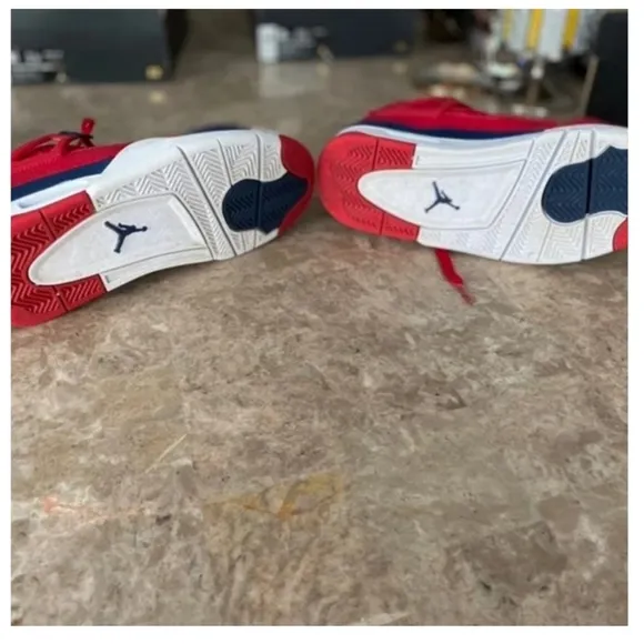Air JORDAN 4 Retro FIBA- Red And Blue Sneakers