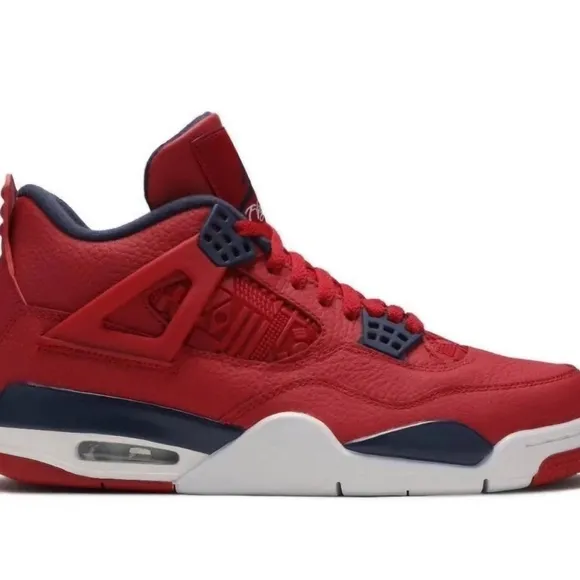 Air JORDAN 4 Retro FIBA- Red And Blue Sneakers