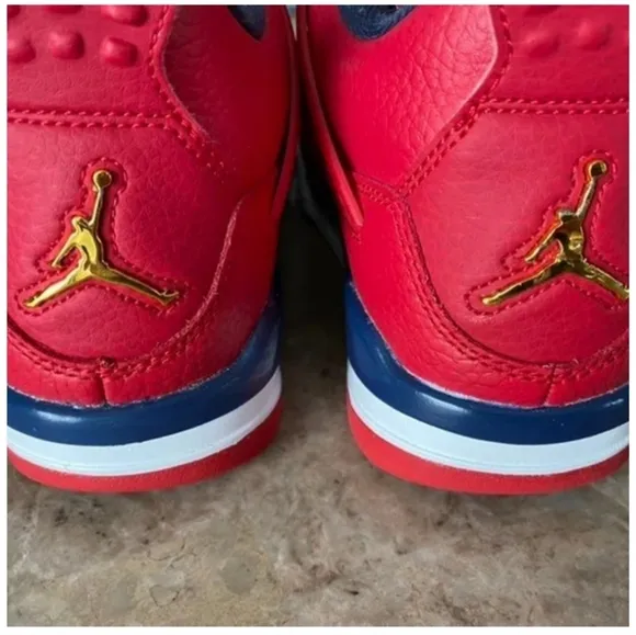 Air JORDAN 4 Retro FIBA- Red And Blue Sneakers
