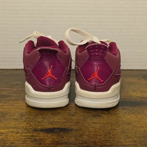 Air Jordan 4 Retro Valentine's Day Toddler Pink White Athletic Shoes Size: 5c