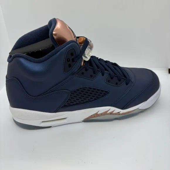 Air Jordan 5 Retro BG Boys Shoes Obsidian/Metallic Red Bronze/ Size 7Y/ NWB