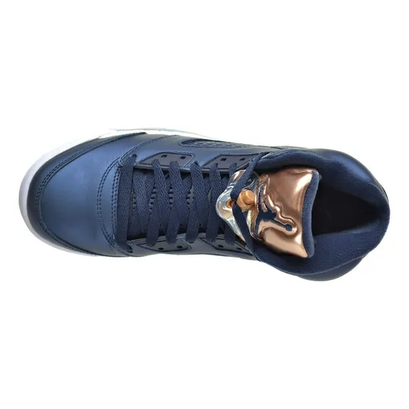 Air Jordan 5 Retro BG Boys Shoes Obsidian/Metallic Red Bronze/ Size 7Y/ NWB