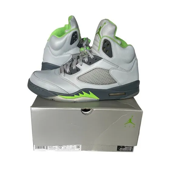 Air Jordan 5 Retro 'Green Bean 2022' Mens Size 12 Green/Flint Grey DM9014-003