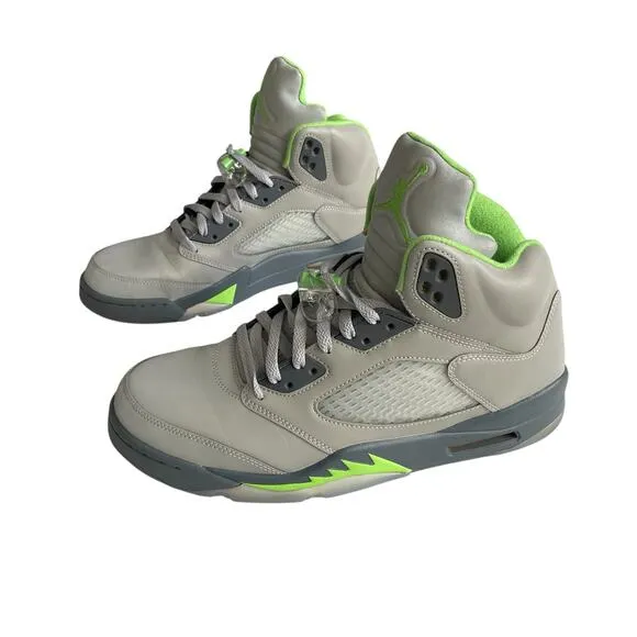 Air Jordan 5 Retro 'Green Bean 2022' Mens Size 12 Green/Flint Grey DM9014-003