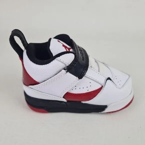 Air Jordan Flight 45 Toddler Shoes White Red Leather Size 3 C