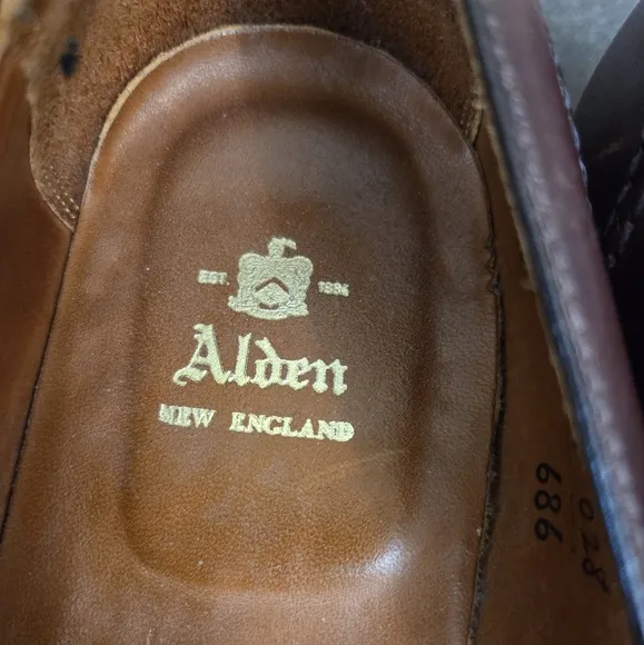 Alden Full Strap Leather Penny Loafers Slip On Shoes 686