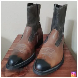 Aldo Brown and Black Cowboy Western Boots Size 41