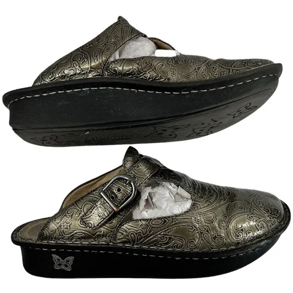 Alegria ALG-511 Pewter Slip On Clog Shoes