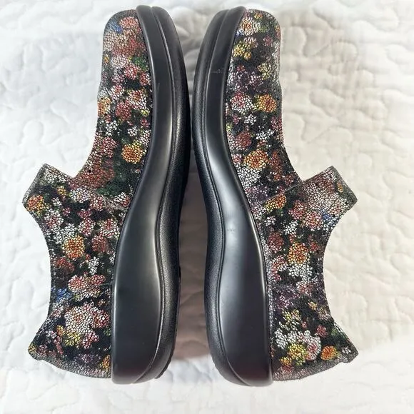Alegria Kourtney Garland Mary Jane Multi Floral Leather Sparkle Size 36 USA 6.5
