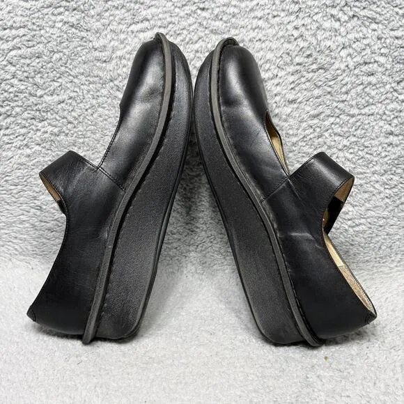 Alegria Paloma Womens Size 39 US 9 Mary Jane Shoes Black Napa Leather PAL-601