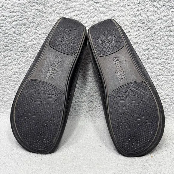 Alegria Paloma Womens Size 39 US 9 Mary Jane Shoes Black Napa Leather PAL-601