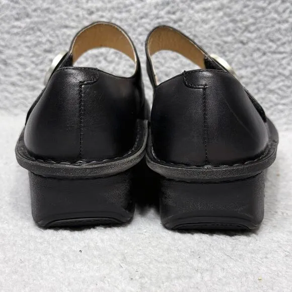 Alegria Paloma Womens Size 39 US 9 Mary Jane Shoes Black Napa Leather PAL-601