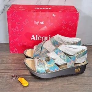 Alegria PG Lite Lula Woven Wonder Slingback Leather Sandals Women's Sz 6-6.5 NIB