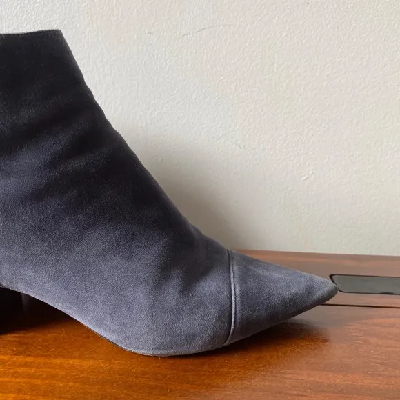 Alexandre Birman Blue Suede Heeled Boots