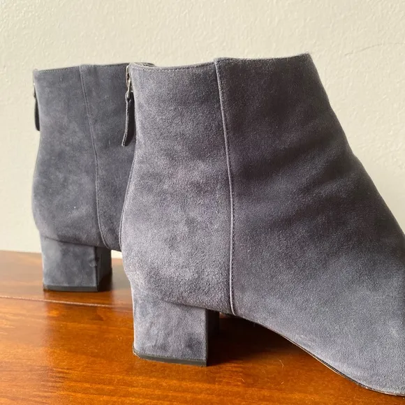 Alexandre Birman Blue Suede Heeled Boots