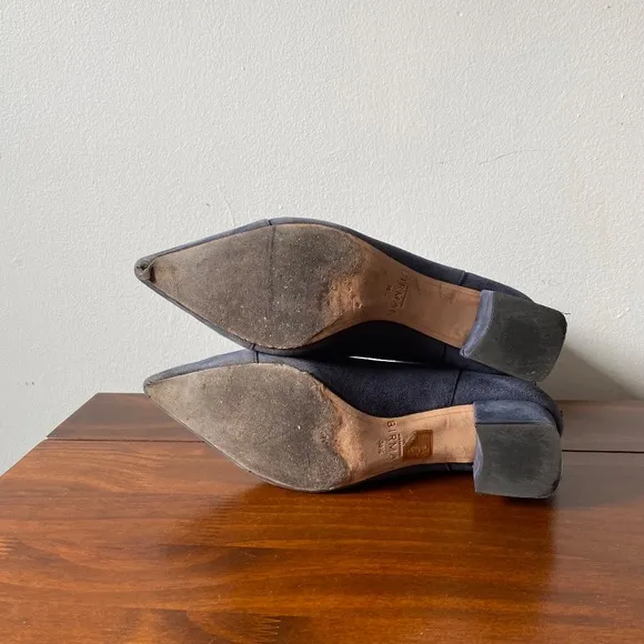Alexandre Birman Blue Suede Heeled Boots