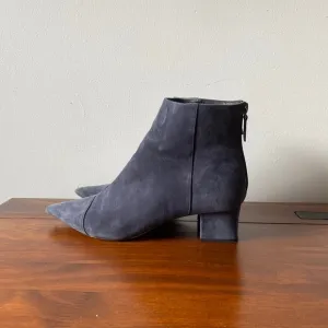 Alexandre Birman Blue Suede Heeled Boots