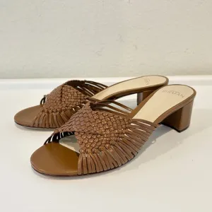 Alexandre Birman Ellie Woven Block Heel Slide Sandals, Size 36, New in Box