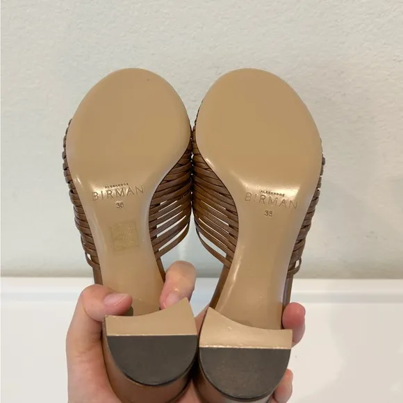 Alexandre Birman Ellie Woven Block Heel Slide Sandals, Size 36, New in Box