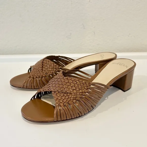 Alexandre Birman Ellie Woven Block Heel Slide Sandals, Size 36, New in Box