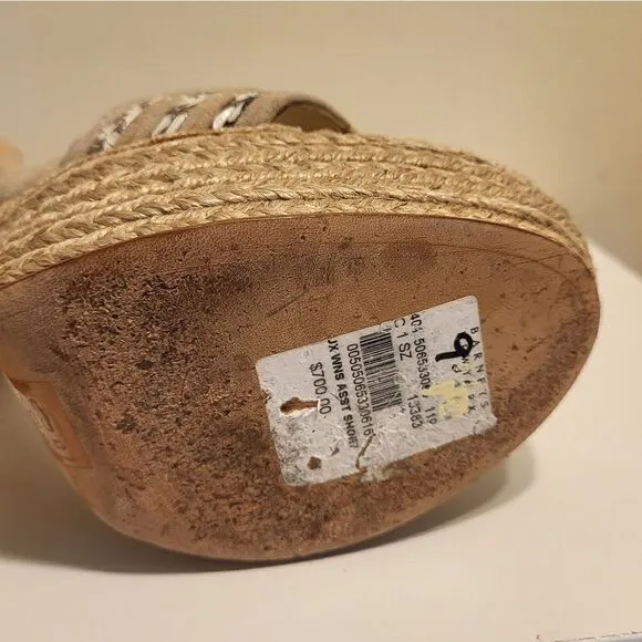 Alexandre Birman Tan Suede Platform Chunk Heel Sandals 8.5/39.5 Ret $700 Barneys