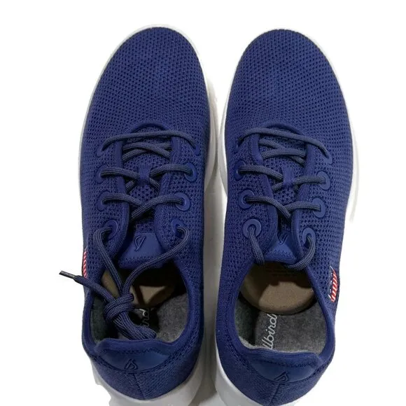 Allbirds Tree Runners Blue Ridge White Mens 13 New Box USA Logo Sneakers Shoes