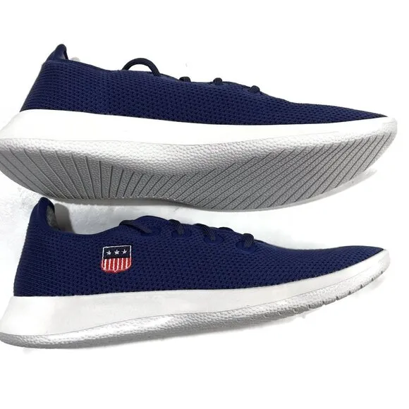 Allbirds Tree Runners Blue Ridge White Mens 13 New Box USA Logo Sneakers Shoes