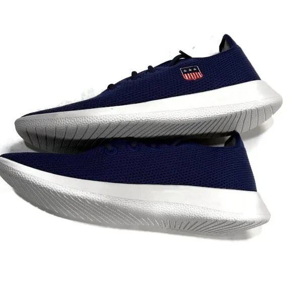 Allbirds Tree Runners Blue Ridge White Mens 13 New Box USA Logo Sneakers Shoes