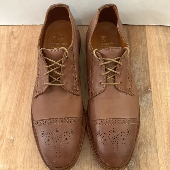 Allen Edmonds Bainbridge Brown Leather Captoe Derby Shoes Size Men's 12