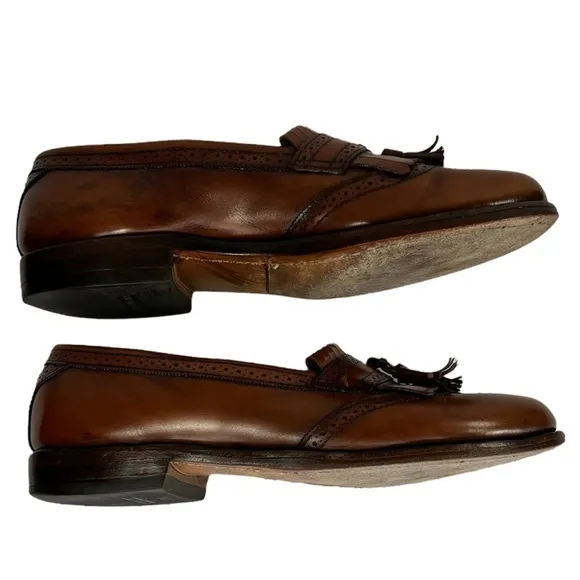 Allen Edmonds Brown Leather Tassel Slip On Shoes