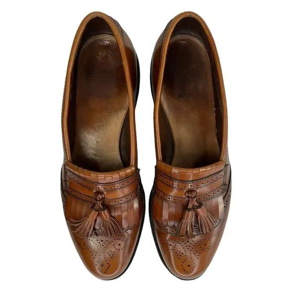Allen Edmonds Brown Leather Tassel Slip On Shoes