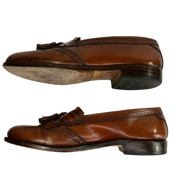 Allen Edmonds Brown Leather Tassel Slip On Shoes