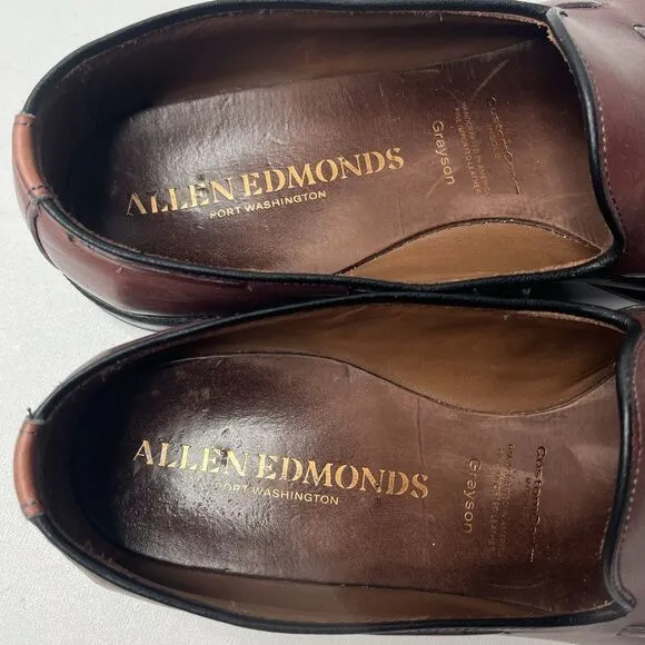 Allen Edmonds GRAYSON Bench Welt Brown Leather Tassel Loafers Men’s Size 10.5 C