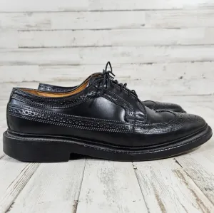 Allen Edmonds MacNeil Black Longwing Wingtips Men's Size Dress Shoes