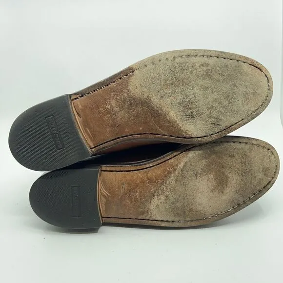 Allen Edmonds Maxfield Men’s Size 9.5 D Brown Leather Slip On Tassel Loafers