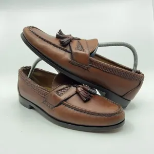 Allen Edmonds Maxfield Men’s Size 9.5 D Brown Leather Slip On Tassel Loafers