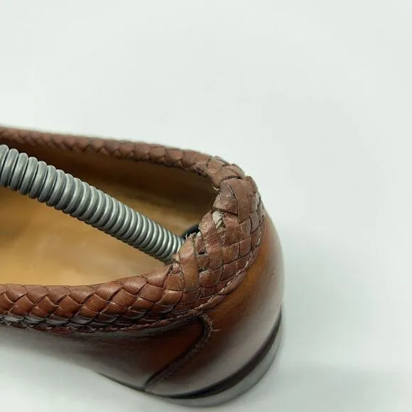Allen Edmonds Maxfield Men’s Size 9.5 D Brown Leather Slip On Tassel Loafers