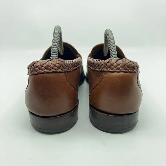 Allen Edmonds Maxfield Men’s Size 9.5 D Brown Leather Slip On Tassel Loafers