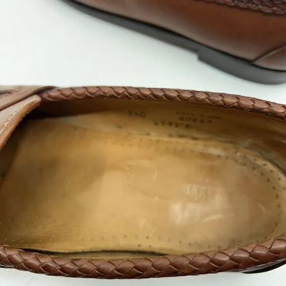 Allen Edmonds Maxfield Men’s Size 9.5 D Brown Leather Slip On Tassel Loafers