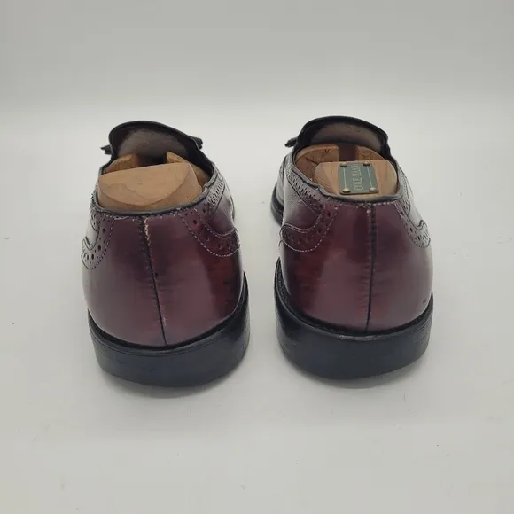 Allen Edmonds Shoes Men 8D Auburn  Burgundy Wingtip Slip On Loafers