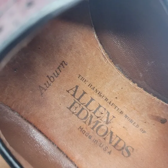 Allen Edmonds Shoes Men 8D Auburn  Burgundy Wingtip Slip On Loafers