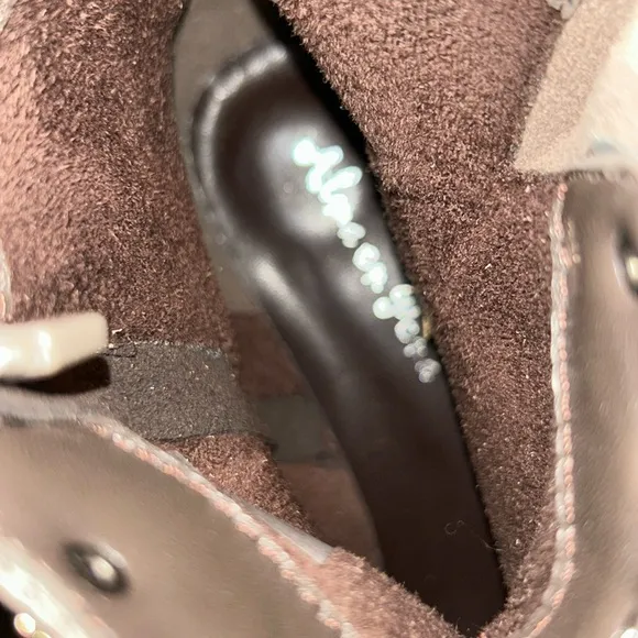 Almaen Peña Suede Tan  Leather Ankle Boots(Size 37,7)