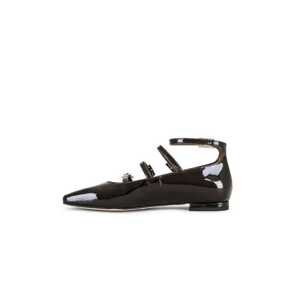 Alohas Free People Woman  Black Patent Leather Shoes Flats