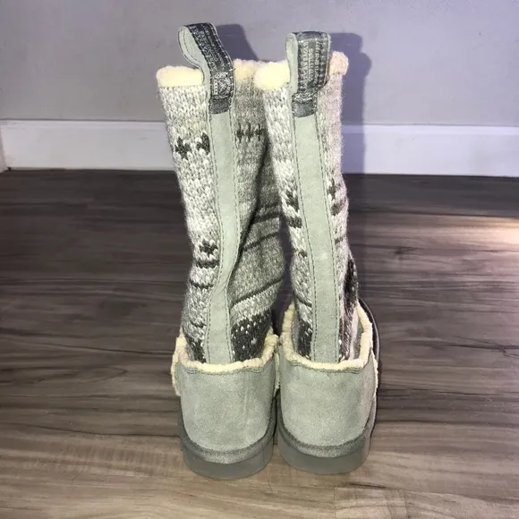 AMERICAN EAGLE FAIR ISLE NORDIC SWEATER BOOTS 8