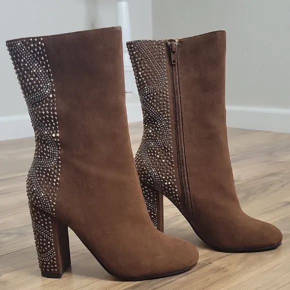 American Glamour Badgley Mischka Terra ADA heeled boots with