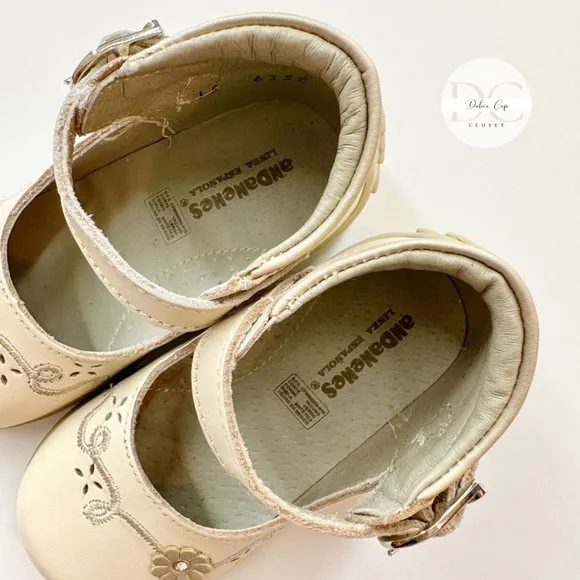 ANDANENES Girl Toddler Shoes IVORY Size 8