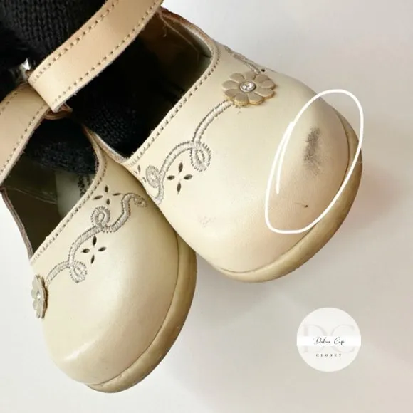 ANDANENES Girl Toddler Shoes IVORY Size 8