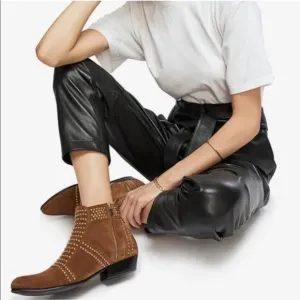 Anine Bing Charlie Boot Camel Brown Suede 39/9