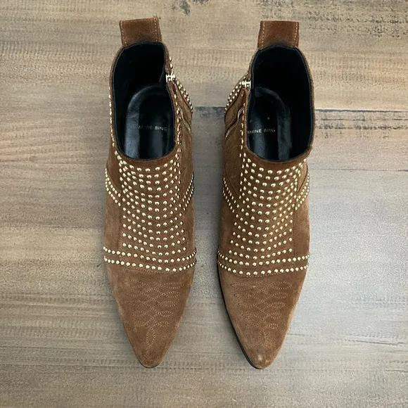 Anine Bing Charlie Boot Camel Brown Suede 39/9
