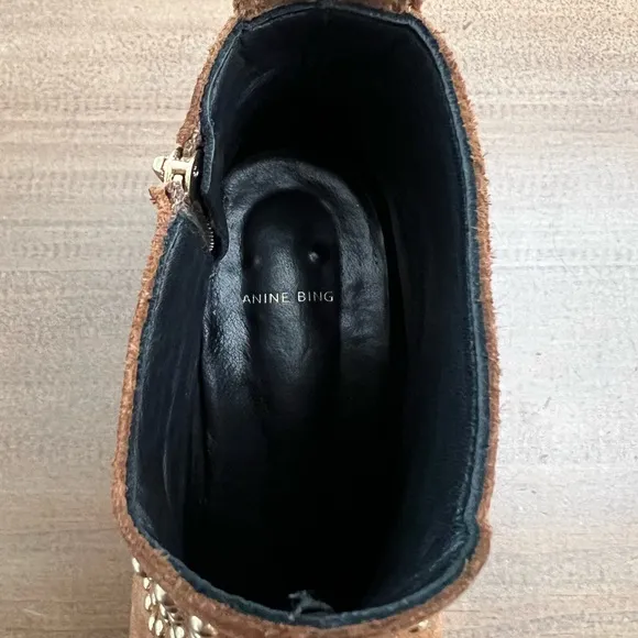 Anine Bing Charlie Boot Camel Brown Suede 39/9